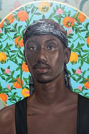 Man onder een gouden aureool van Damilare Jamiu