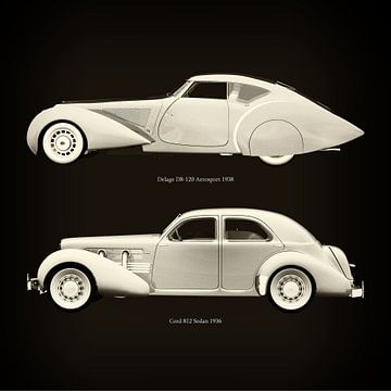 Delage D8-120 Aerosport 1938 en Cord 812 Sedan 1936