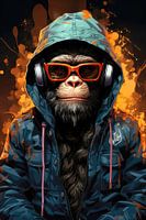 Cooler Affe