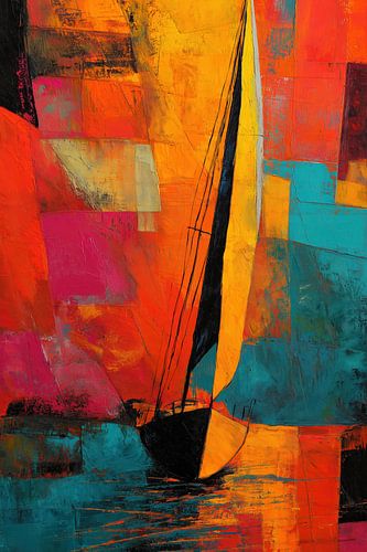 Colourful Sailing Boat Abstraction by Bert Nijholt