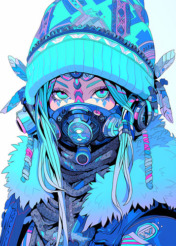 Cyberpunk Snow Girl