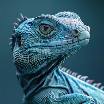 Detailed close up of an iguana by Black Coffee