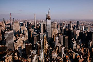 Manhattan New York city skyline vanuit Empire State Building van Joyce van Doorn