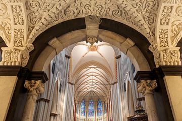 Interieur van de Sint-Salvatorskathedraal in de Belgisch stad Brugge van gaps photography