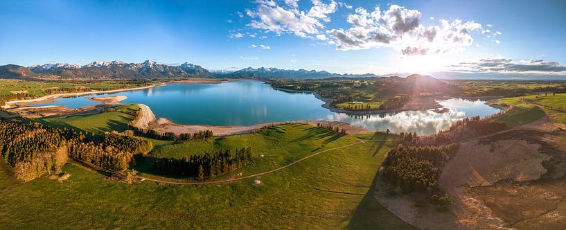 Forggensee with view of the Allgäu Alps by Leo Schindzielorz