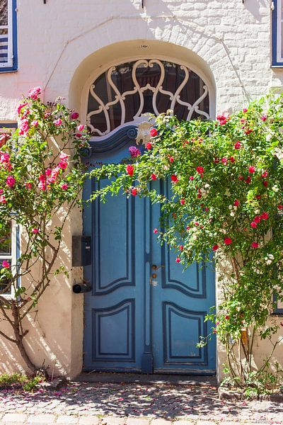 Historic house facade, door, Old Town, Lübeck, Schleswig-Holstein, Germany, Europe by Torsten Krüger