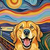 Golden Retriever - Der Schrei-Tierausdruck von MIROKKU