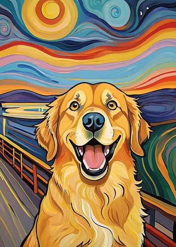 Golden Retriever - Der Schrei-Tierausdruck von MIROKKU