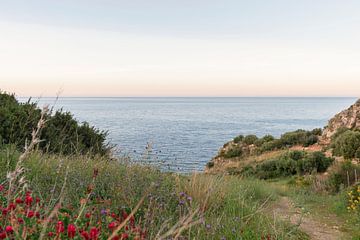 Dromerige Siciliaanse zonsondergang - Scopello Zeezicht - Italië Reisfotografie van Dagmar Pels