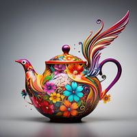 Majestueuze Kolibrie op Grote Theepot