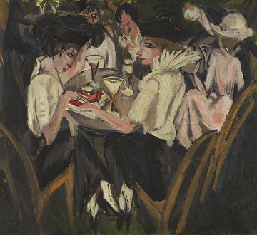 In the café garden, Ernst Ludwig Kirchner