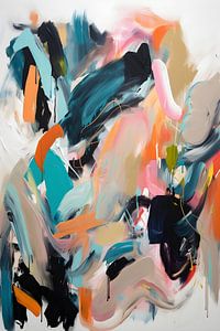 Abstract schilderij in pastel van Uncoloredx12