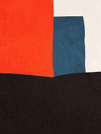 Hedendaagse minimalistische, geometrische abstracte kunst, levendige tinten, kleurrijk van Online Arts