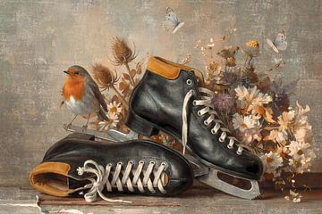 Robin auf Schlittschuhen