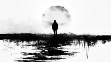 Man in the moonlight by Frank Heinz