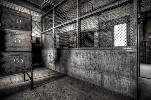Lockers in old mining building