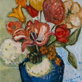 Impressionistisch bloemstilleven van Tanja Koelemij