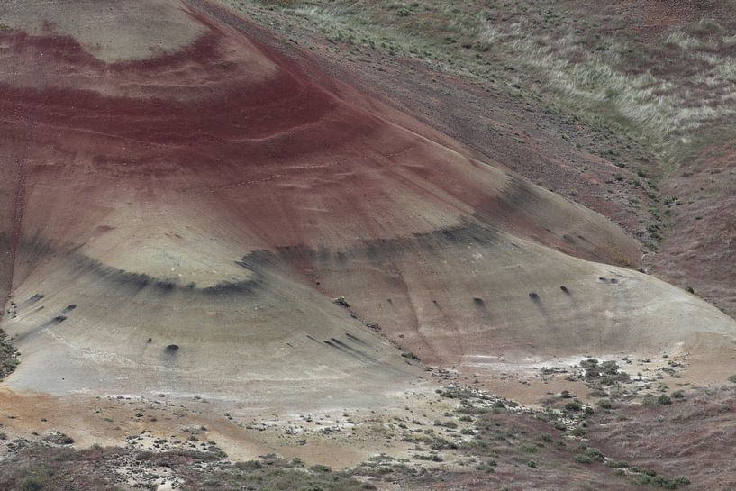 Painted Hills in the John Day Fossil Beds National Monument at Mitchell City, Wheeler County, Northe by Frank Fichtmüller
