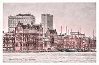 Vintage-Postkarte: Rotterdamer Fährhafen von Frans Blok Miniaturansicht
