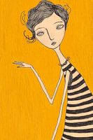 Branka | Vrouw of dame | Oker geel
