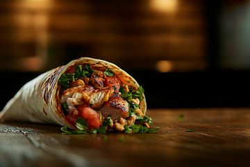 Burrito with fresh ingredients - delicious! by Poster Art Shop