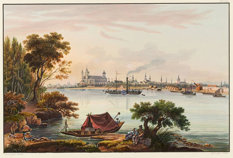Vue de la ville de Spire, la principale ville de la Rhénanie bavaroise, Johann Ludwig Bleuler par Des maîtres magistraux