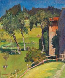 Old fruit trees behind the house, Otto Modersohn