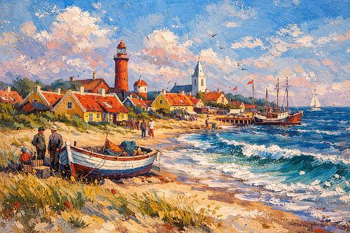 Skagen in Denemarken, een impressionistisch schilderij.