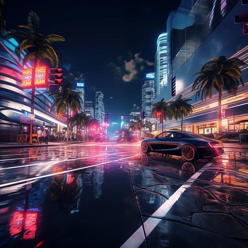 Miami in de nacht