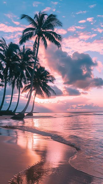 Verträumter tropischer Sonnenuntergang 2 von Steinfox Art