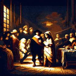 Pixelart Schilderij Oude Meesters