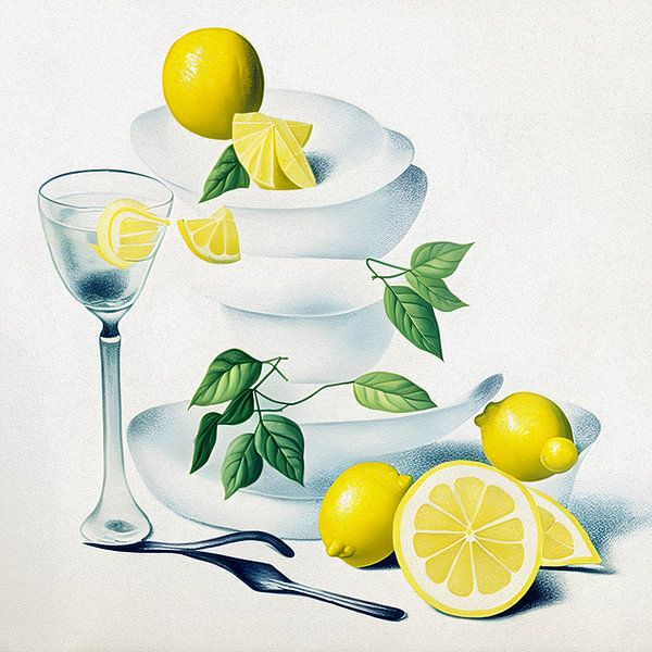 Bowls of lemons by Artclaud