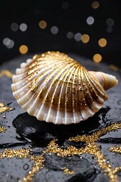Schelp met gouden accenten van Art & Soul Creations