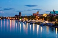 Blue hour in Magdeburg by Werner Dieterich thumbnail