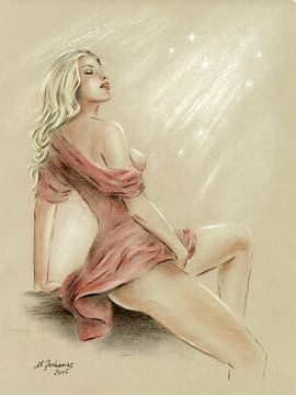 Sexy Girl and Love Charms - erotic art by Marita Zacharias
