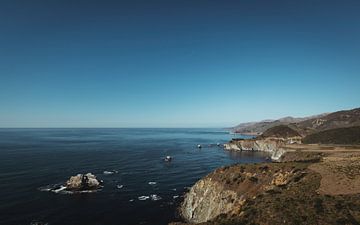Amerika - Uitzicht over stille oceaan op weg van San Fransisco naar Los Angeles | Californië van Sanne Dost