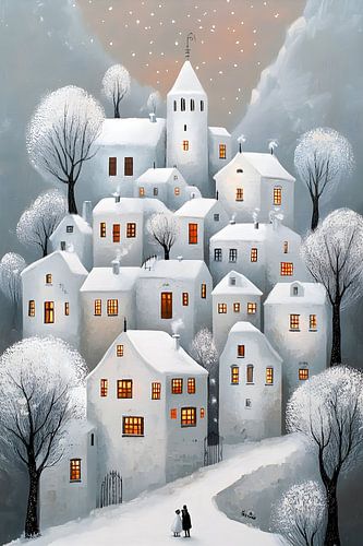 Dorf im Schnee