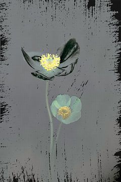 Duo de fleurs noir vert sur natascha verbij