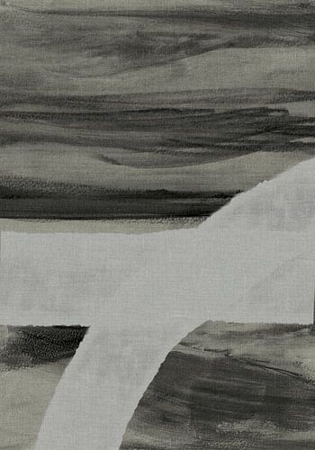 Eenzaamheid. Minimalistisch abstract in zwart-wit.