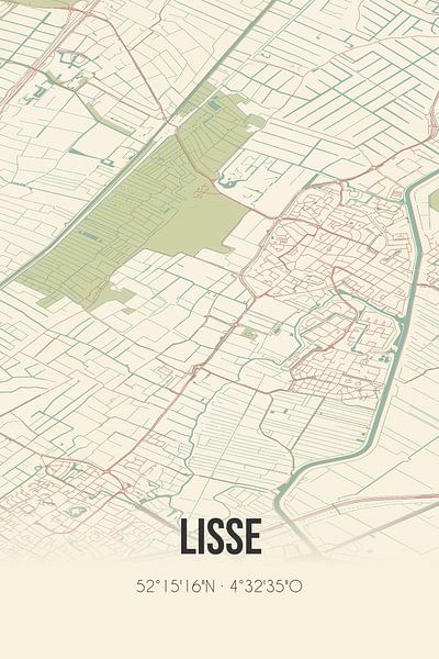 Vintage map of Lisse (South Holland) by Prints of Place