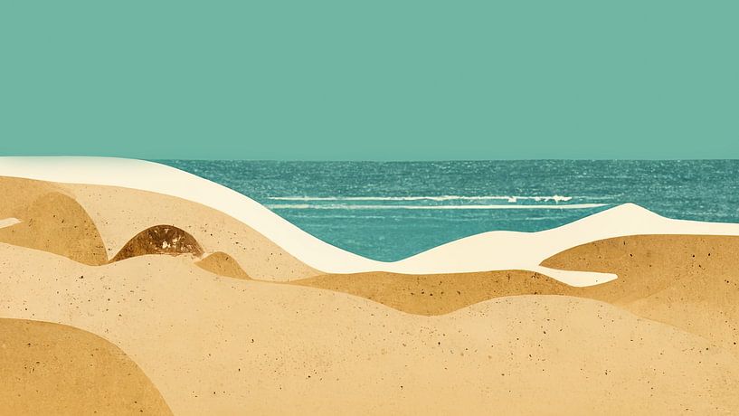 Plage en style rétro par Bert Nijholt