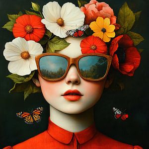 Blumen Frau | Blumen Reflexion