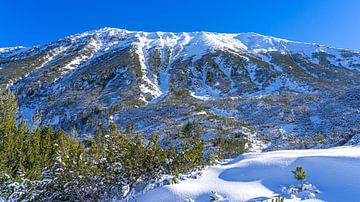 Montagnes enneigées dans le parc national de Pirin, Bulgarie