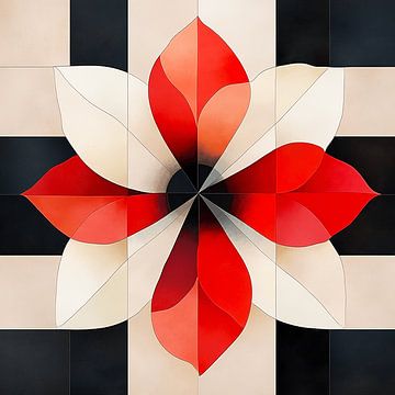 Sierlijke Bloempatroon | Kaleidoscoop Kunst van Karina Brouwer
