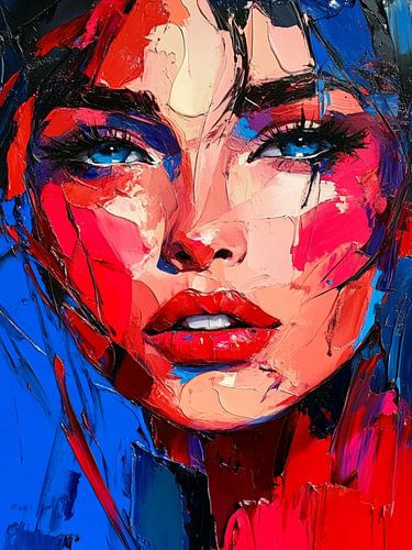 Portrait abstrait moderne