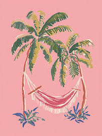 Hammock and palm tree by mathieu jeu