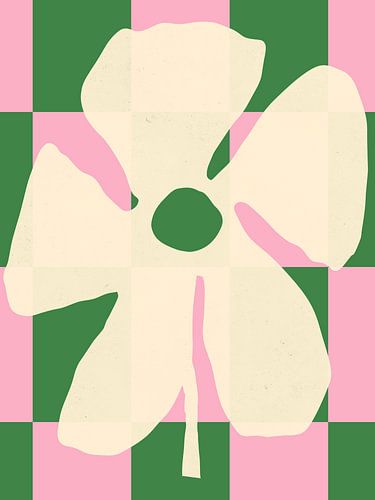 Abstract Shapes Flower Checkprint