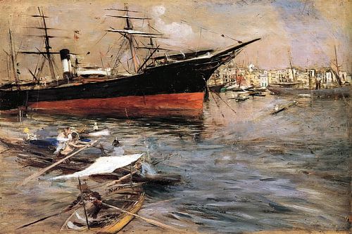 Giovanni Boldini - Schepen in het bekken van San Marco