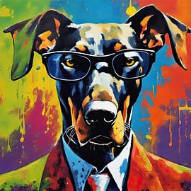 Pop-art Dachshund 03.86 by Eye catching paintings