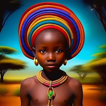 Magisch portret Afrikaans Kind 2 van All Africa